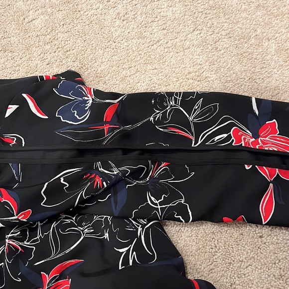 Halogen floral long sleeve A-line dress - Picture 3 of 9